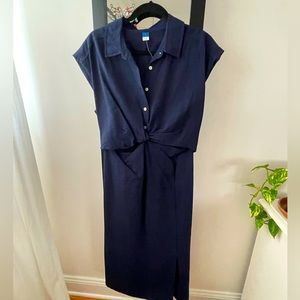 NWOT Old Navy Large Navy Shirt Dress